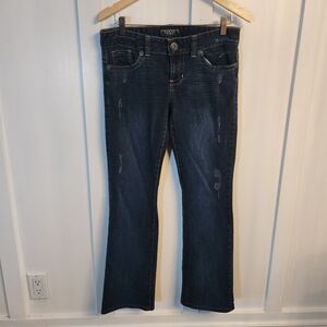 Guess Los Angeles daredevil boots stretch jeans, low rise, size 29